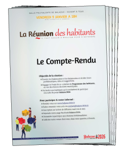 Réunion des habitants à Balazuc, compte rendu des désirs des habitants