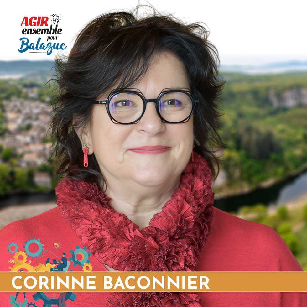 Corinne BACONNIER 61 ans, masseur kinésithérapeute, , candidate aux élections municipale de balazuc 2026. Membre de l'équipe d'Agir ensemble pour Balazuc